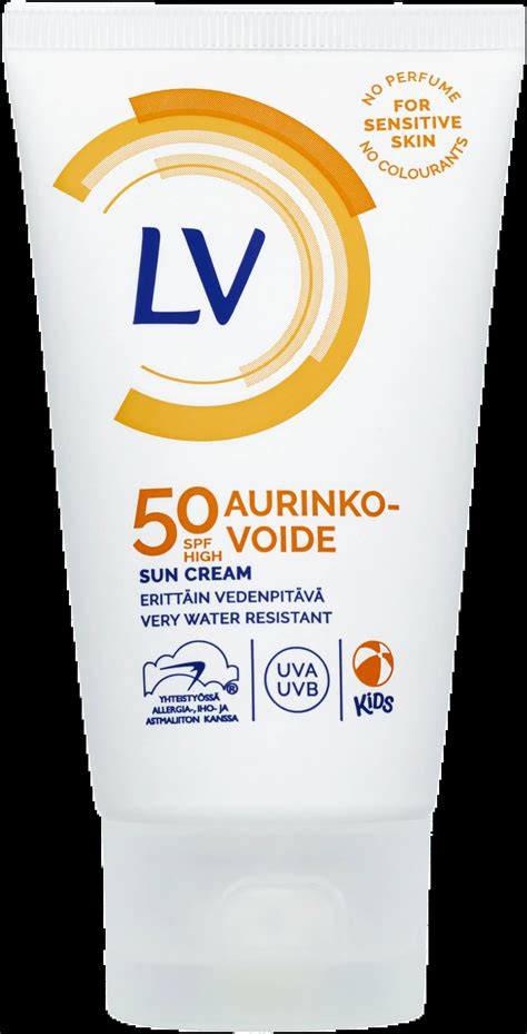 LV aurinkovoide 75ml SPF50 erittäin vedenkestävä .